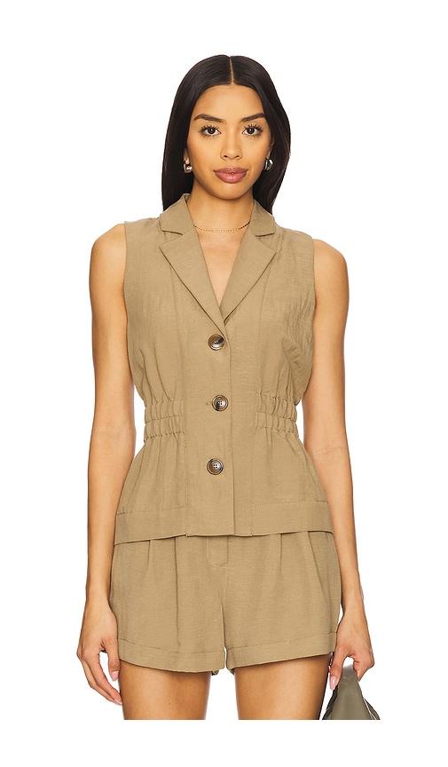 heartloom otto vest in tan.