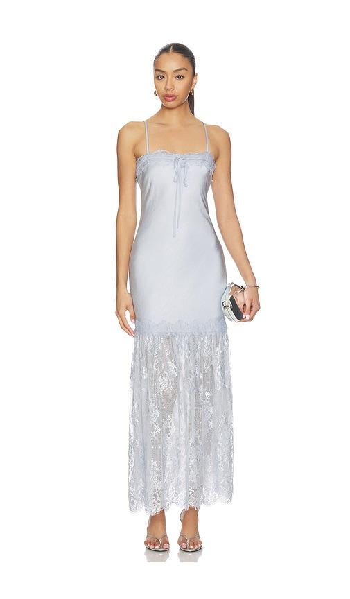 heartloom peche dress in baby blue.