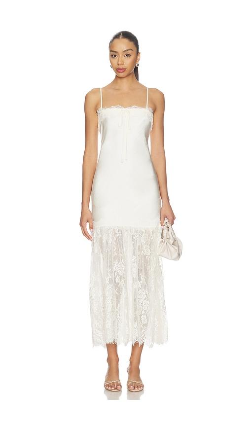 heartloom peche dress in ivory.