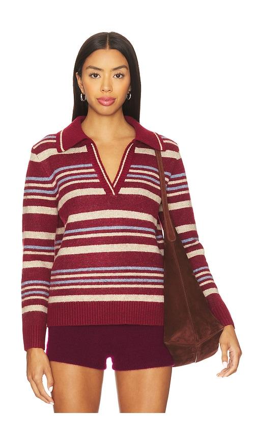 heartloom pesha sweater in brick.