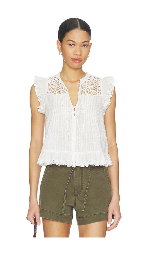 heartloom rayna top in white.