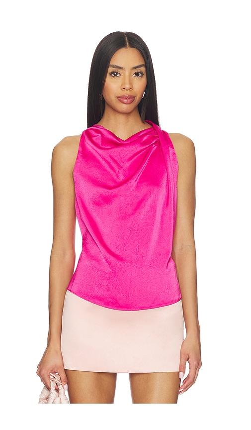 heartloom remonia top in fuchsia.