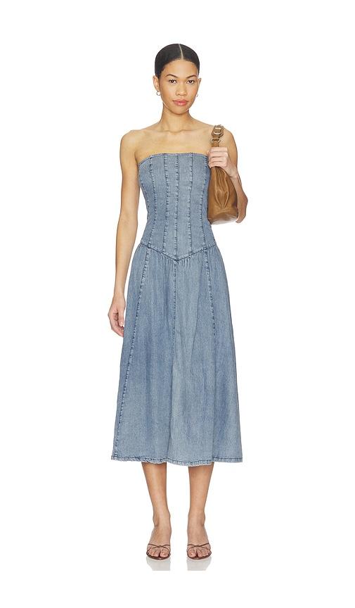 heartloom ronan dress in blue.