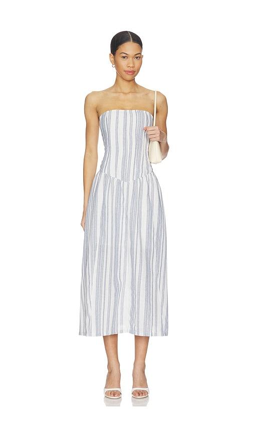 heartloom ronan dress in white,navy.