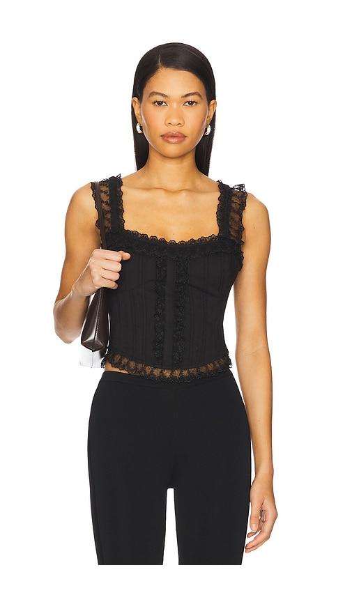 heartloom ronnie top in black.