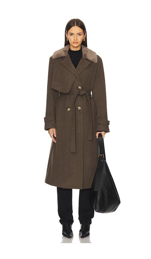 heartloom ross coat in brown.