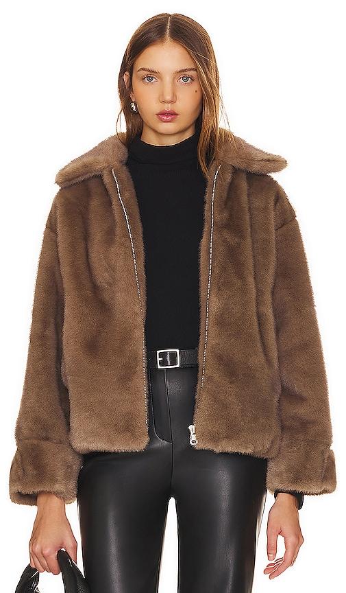 heartloom sari coat in brown.