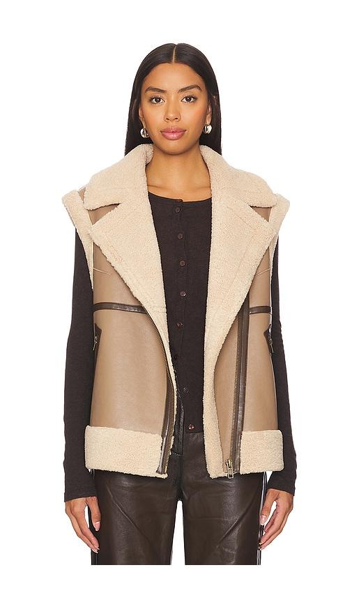 heartloom sol vest in tan.