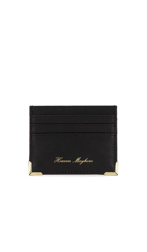heaven mayhem cardholder in black.