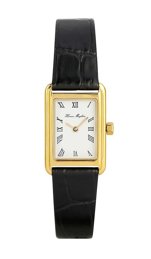 heaven mayhem icon watch in black.