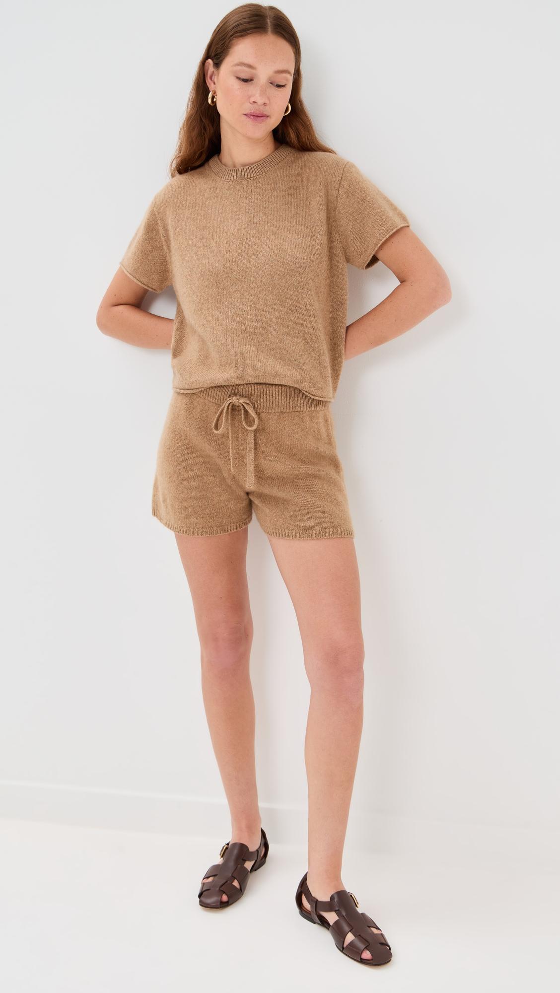 heavy cashmere lounge shorts