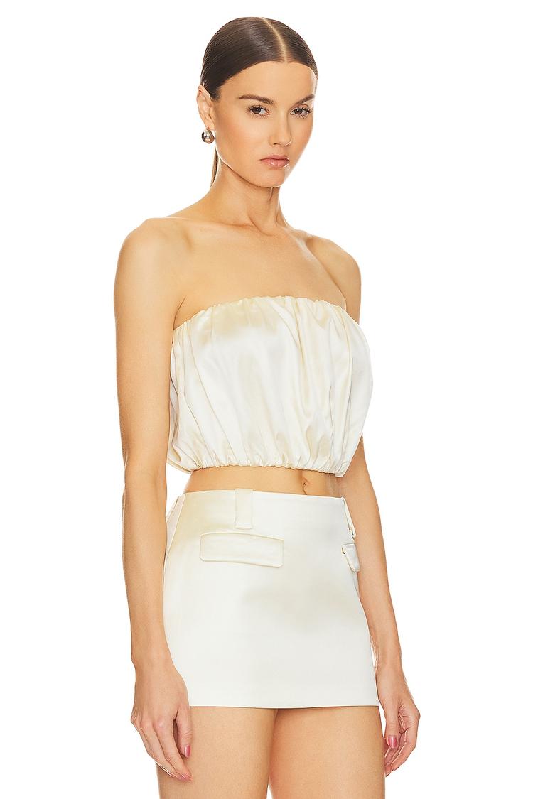 heavy satin bubble top