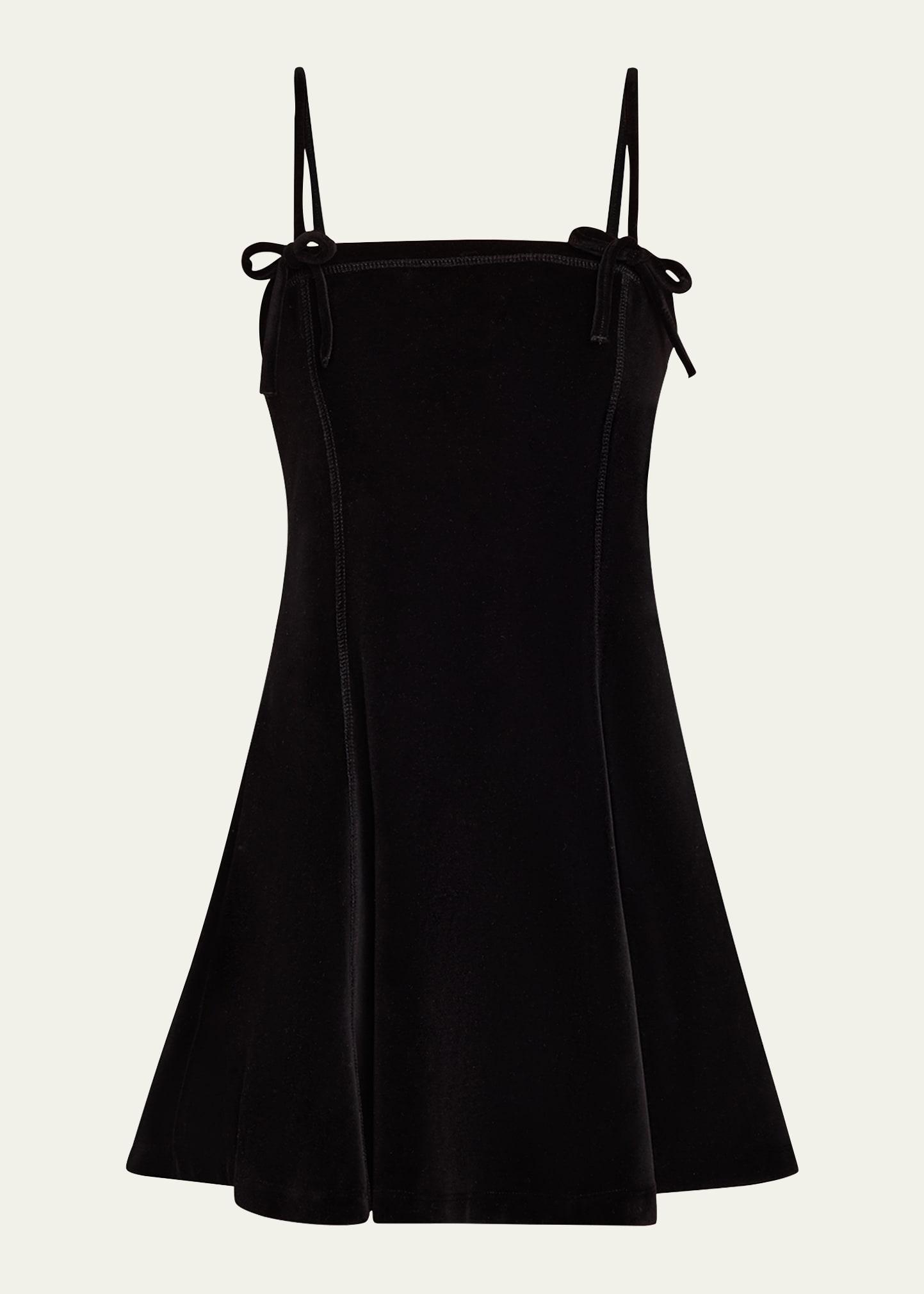 heavy velour strappy mini dress