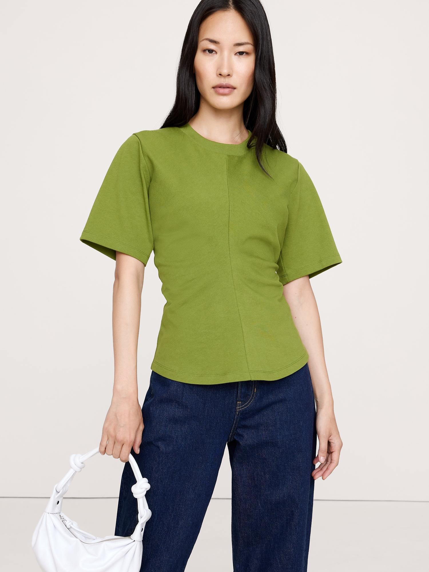 heavyweight cotton draped t-shirt