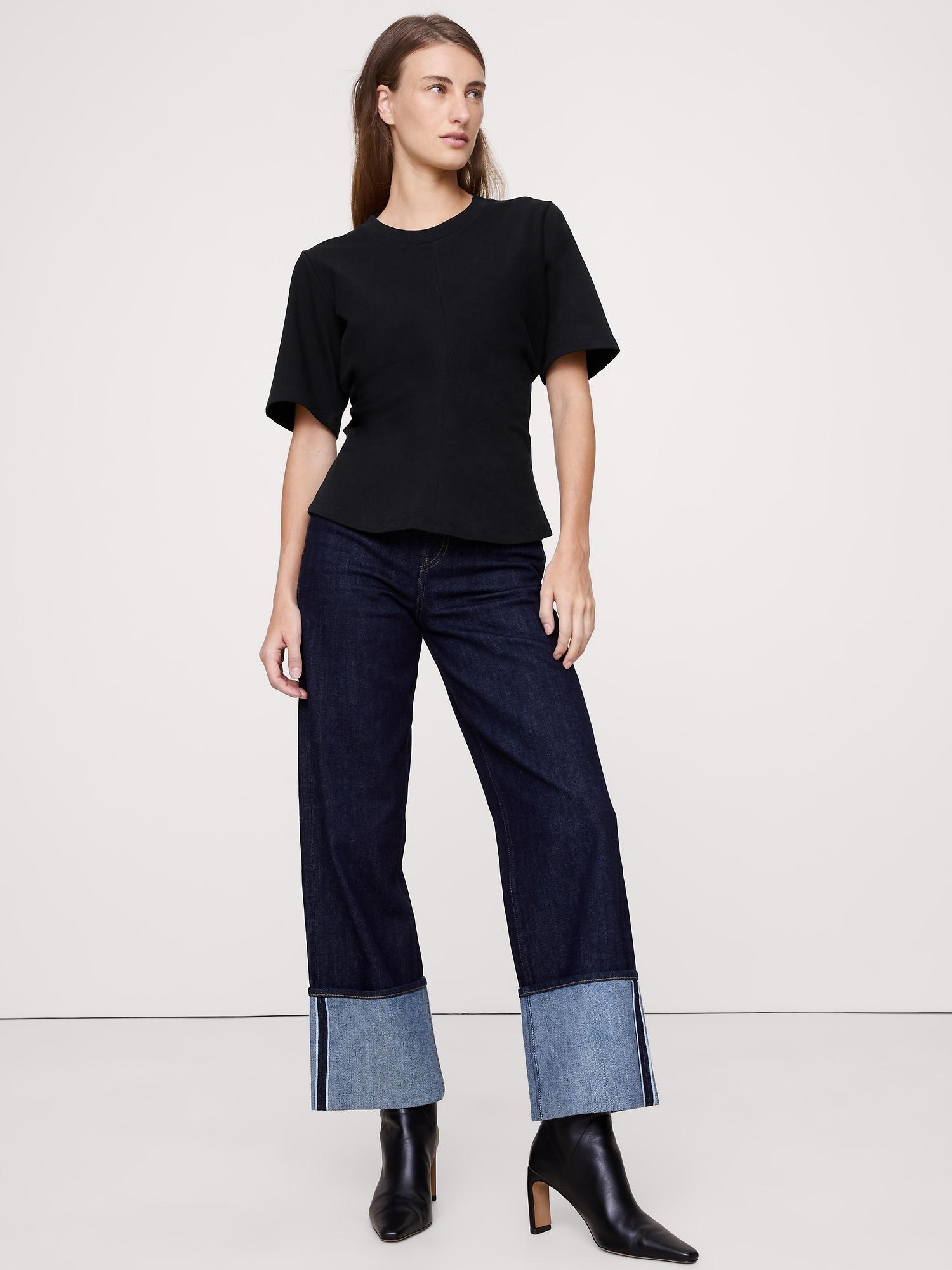 heavyweight cotton draped t-shirt