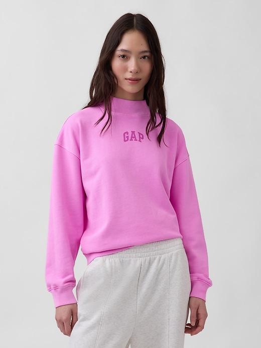 heavyweight french terry oversized mockneck sweatshirt