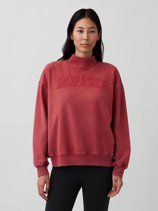 heavyweight french terry oversized mockneck sweatshirt