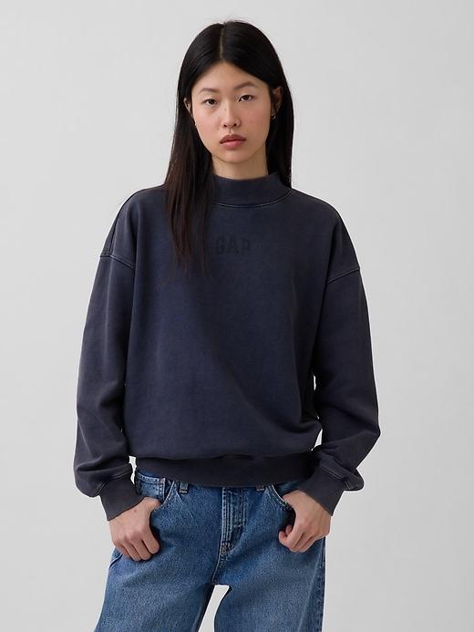 heavyweight french terry oversized mockneck sweatshirt