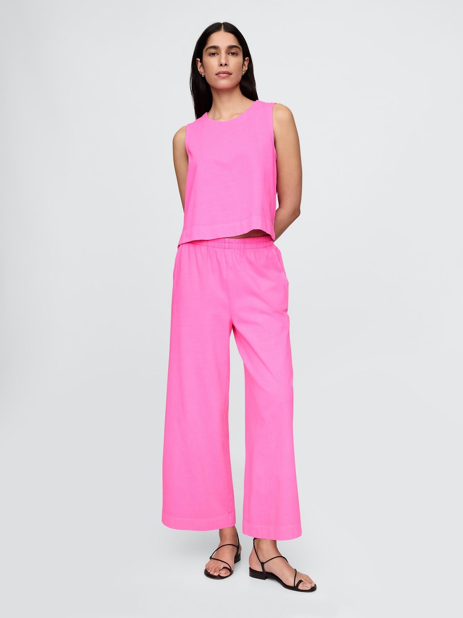heavyweight organic cotton wide-leg pants