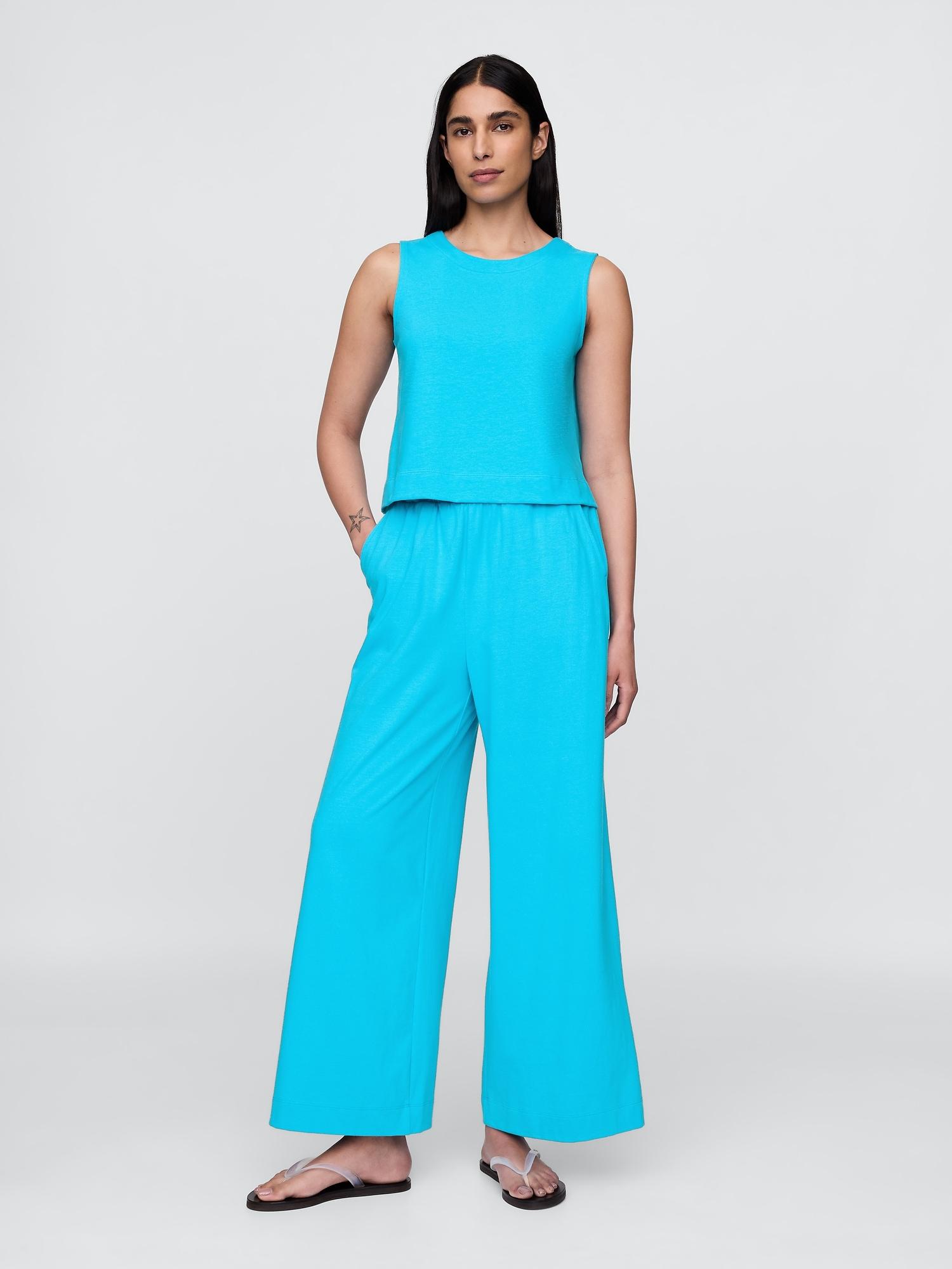 heavyweight organic cotton wide-leg pants