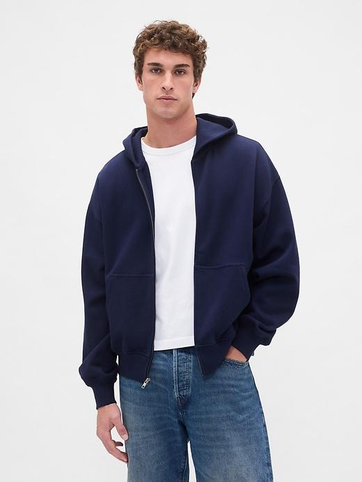 heavyweight oversized zip hoodie