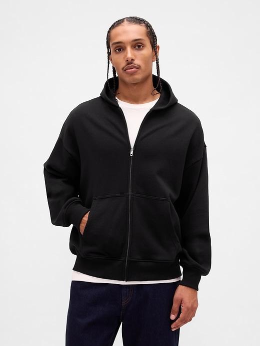 heavyweight oversized zip hoodie