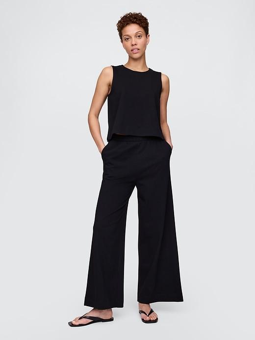 heavyweight wide-leg pants