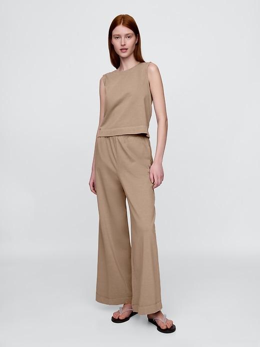 heavyweight wide-leg pants