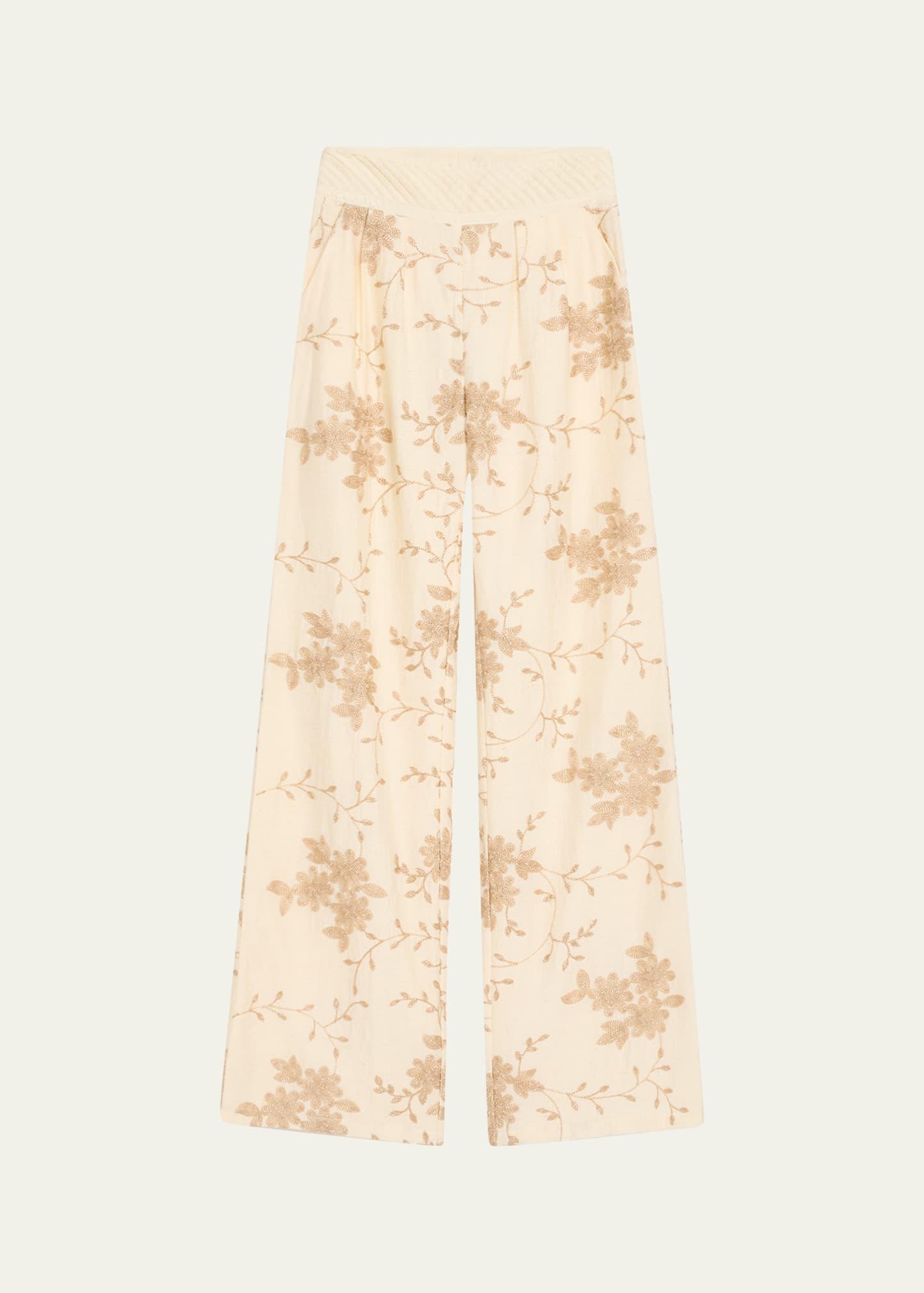 heidi beaded wide-leg pants