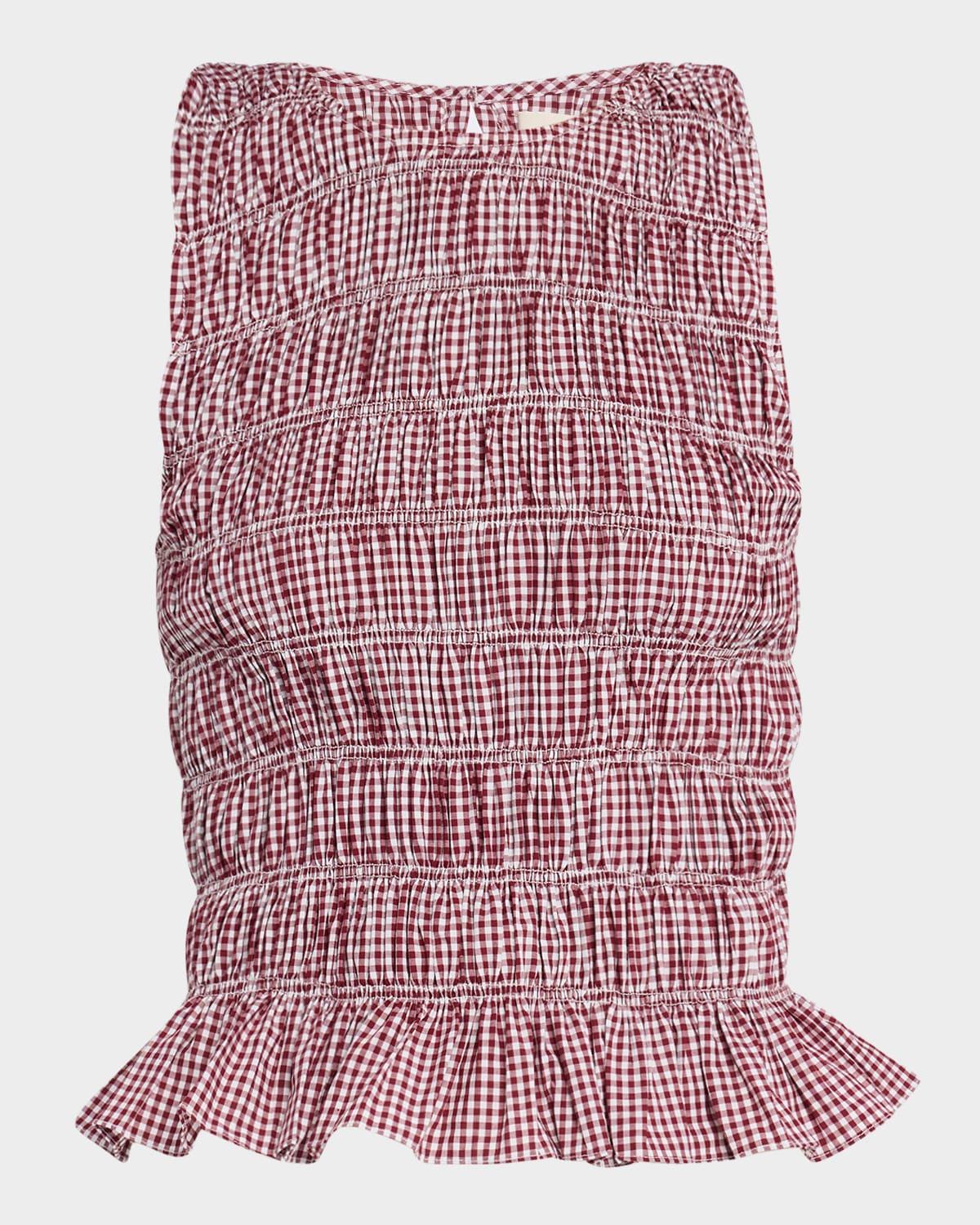 heidi gingham smocked top