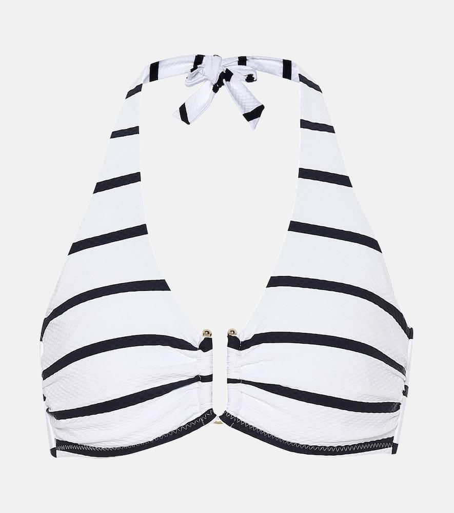 heidi klein core striped bikini top