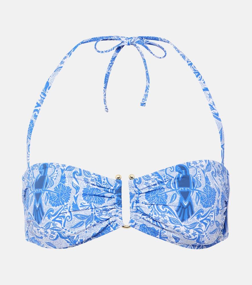 heidi klein lake como printed bikini top