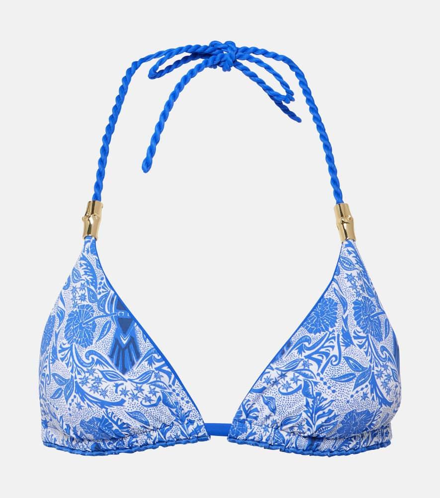 heidi klein lake como printed bikini top