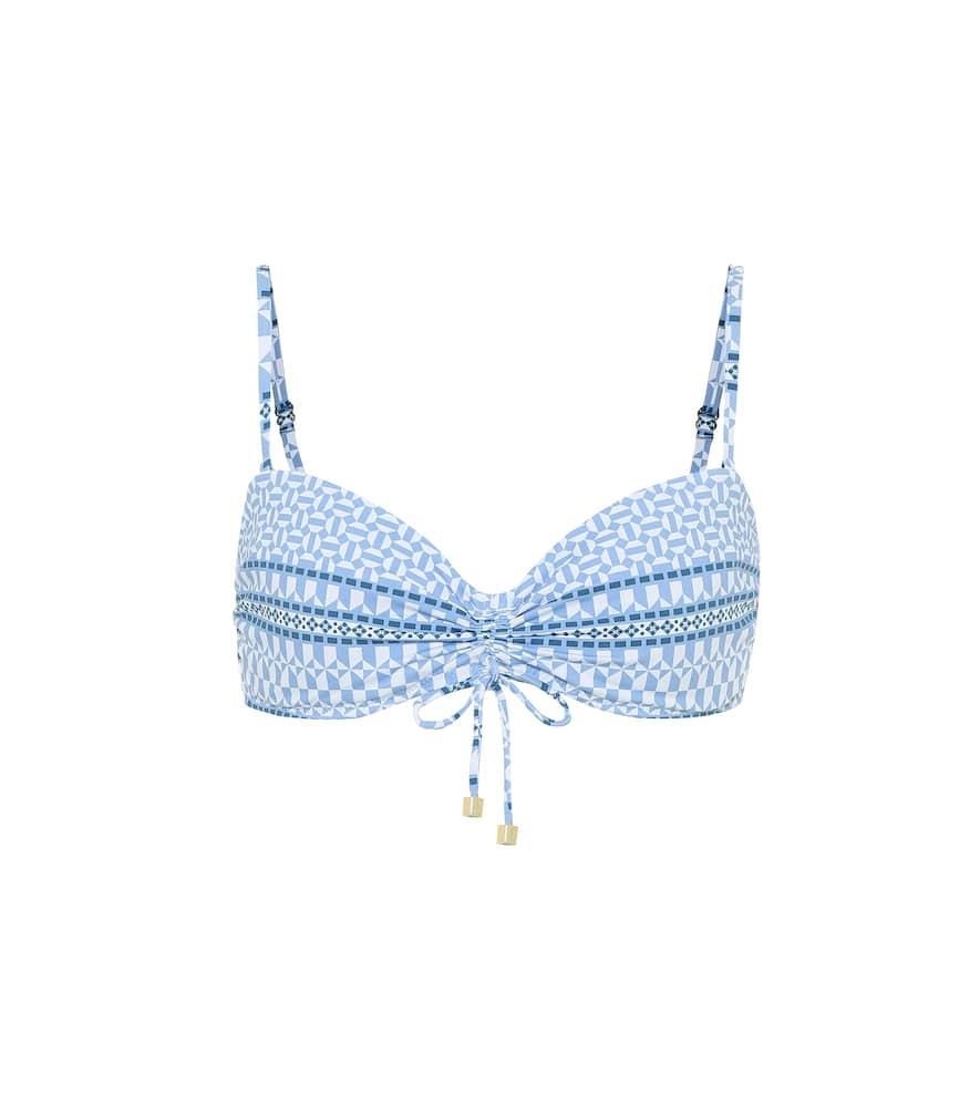 heidi klein malta printed bandeau bikini top