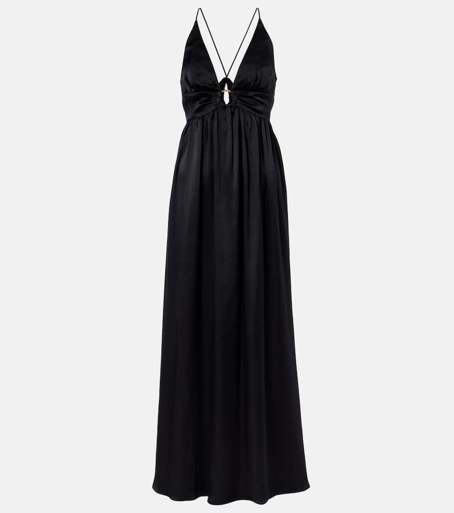 heidi klein meteora silk satin maxi dress