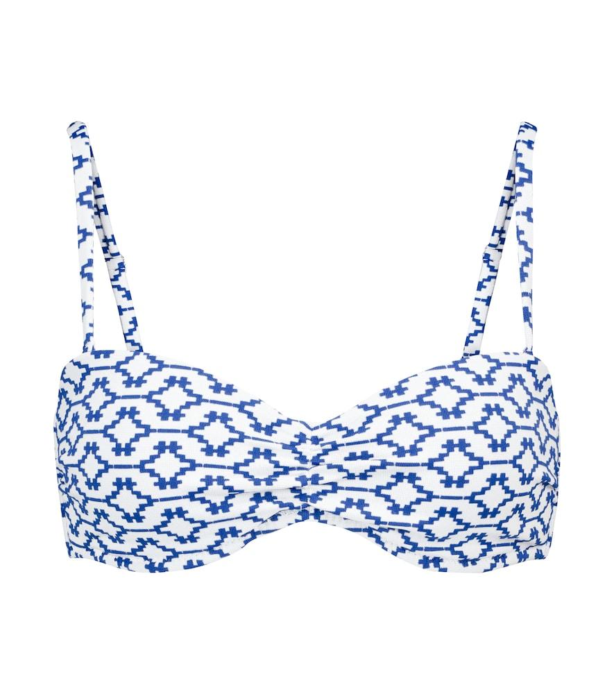 heidi klein mykonos printed bandeau bikini top