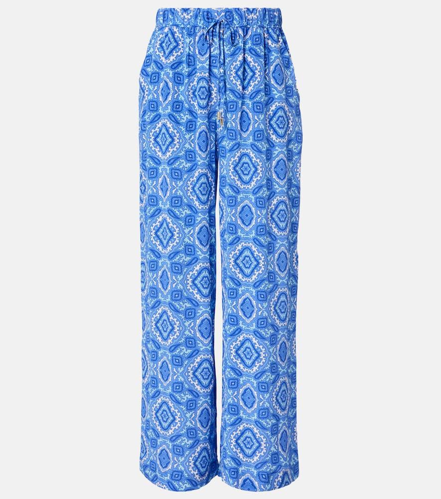 heidi klein mykonos printed silk wide