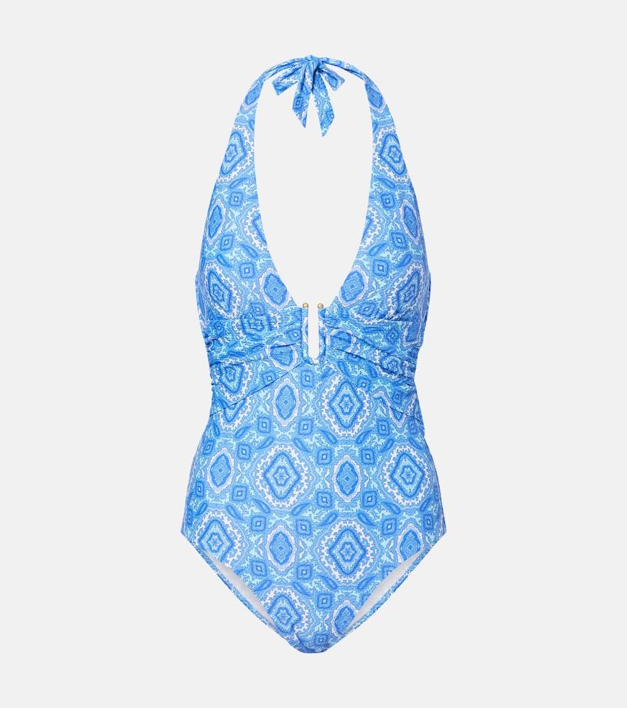 heidi klein mykonos printed swimsuit