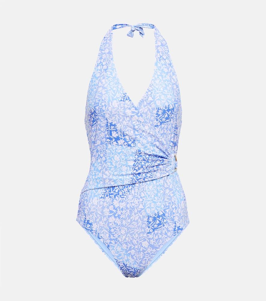 heidi klein stella maris printed swimsuit