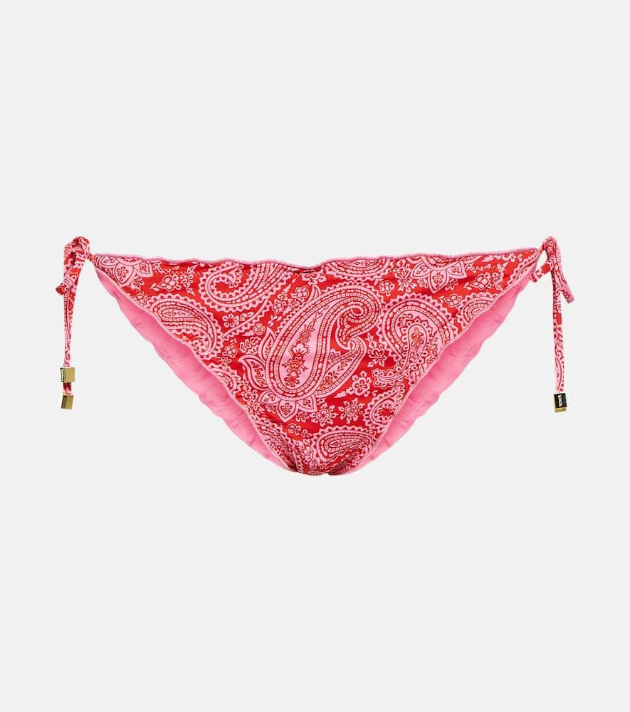 heidi klein tangier reversible ruffle triangle bikini bottom