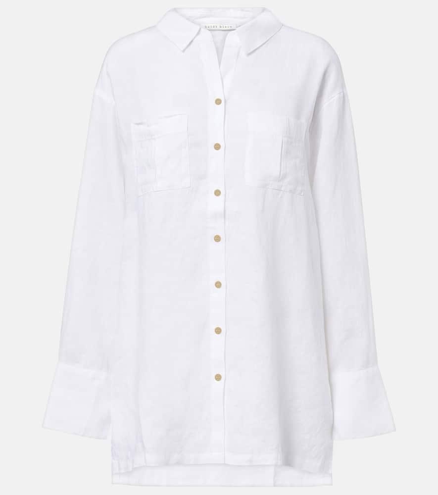 heidi klein white bay linen shirt