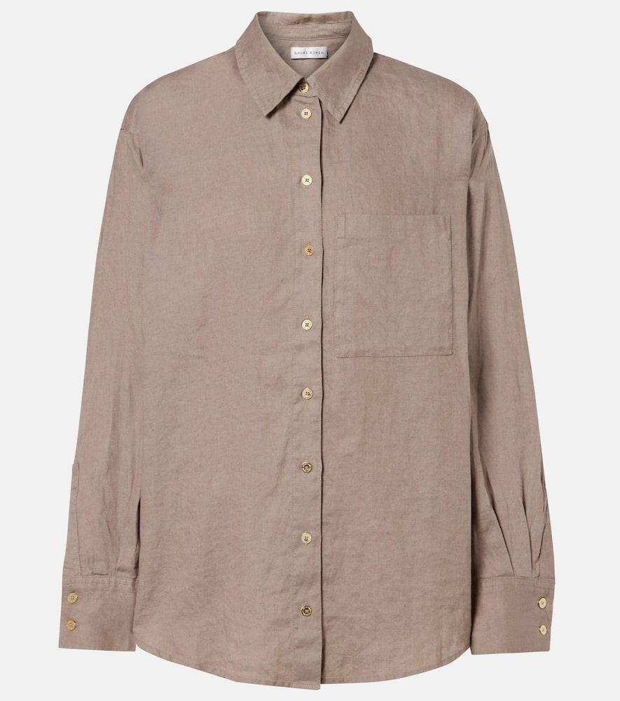 heidi klein zakynthos linen shirt
