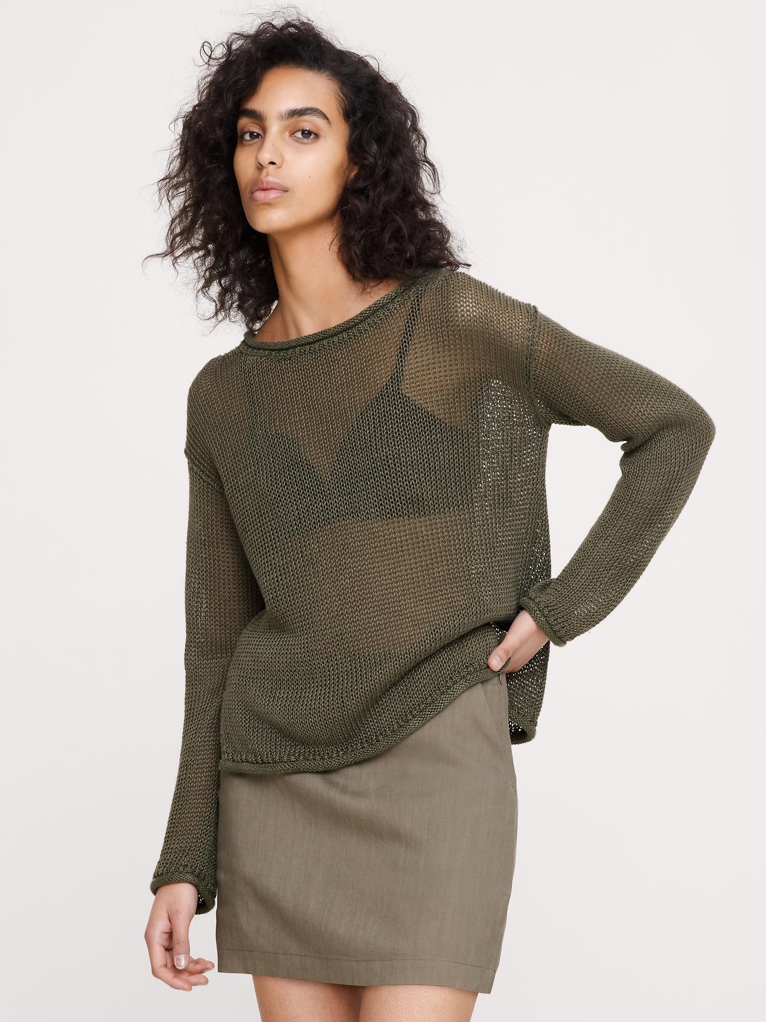 heirloom linen boatneck sweater