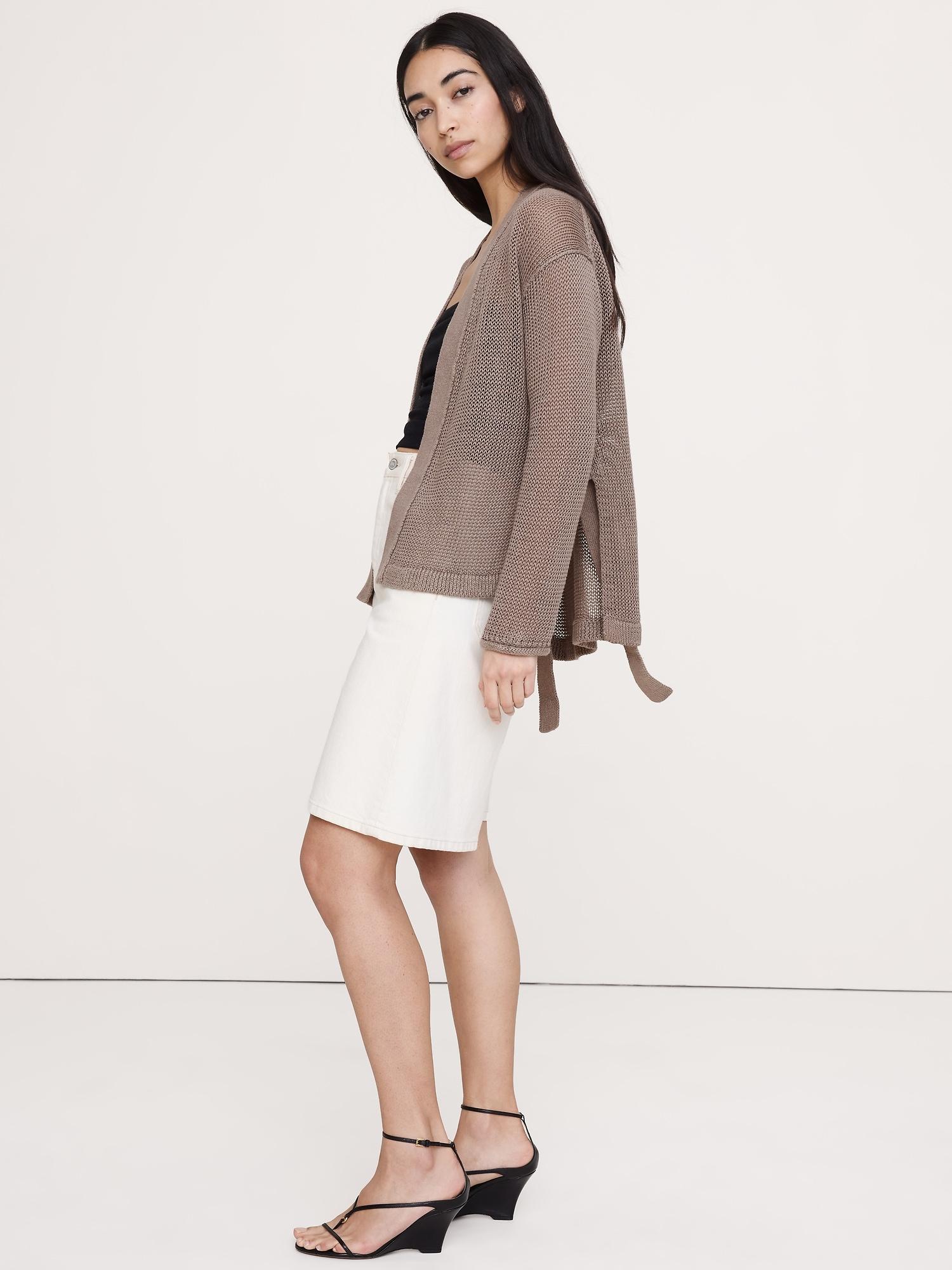 heirloom linen wrap cardigan