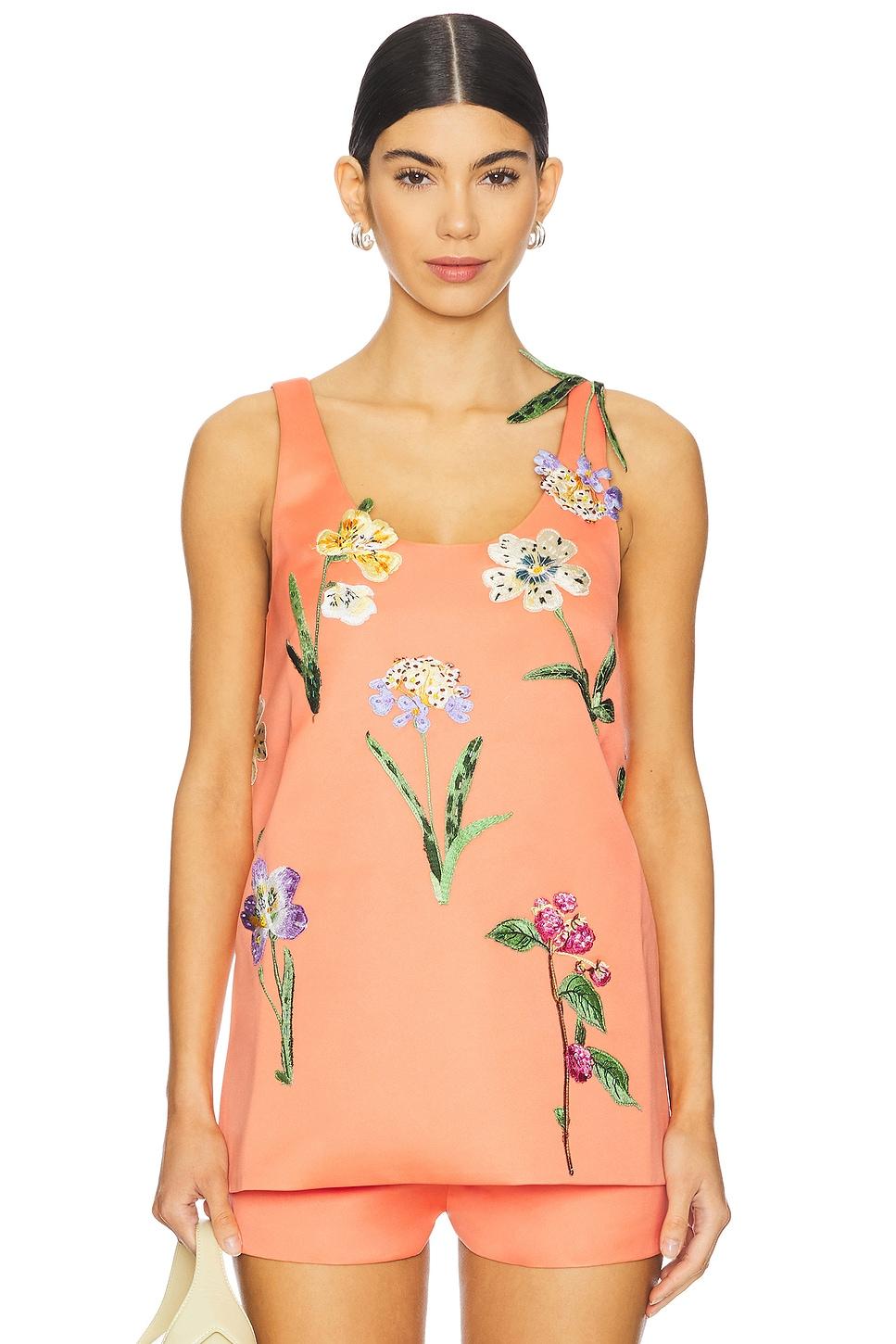 helaine embroidered top in wild flower