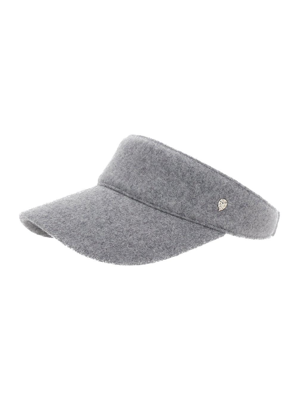 helen kaminski berkley grey visor with logo detail on the front in wool woman