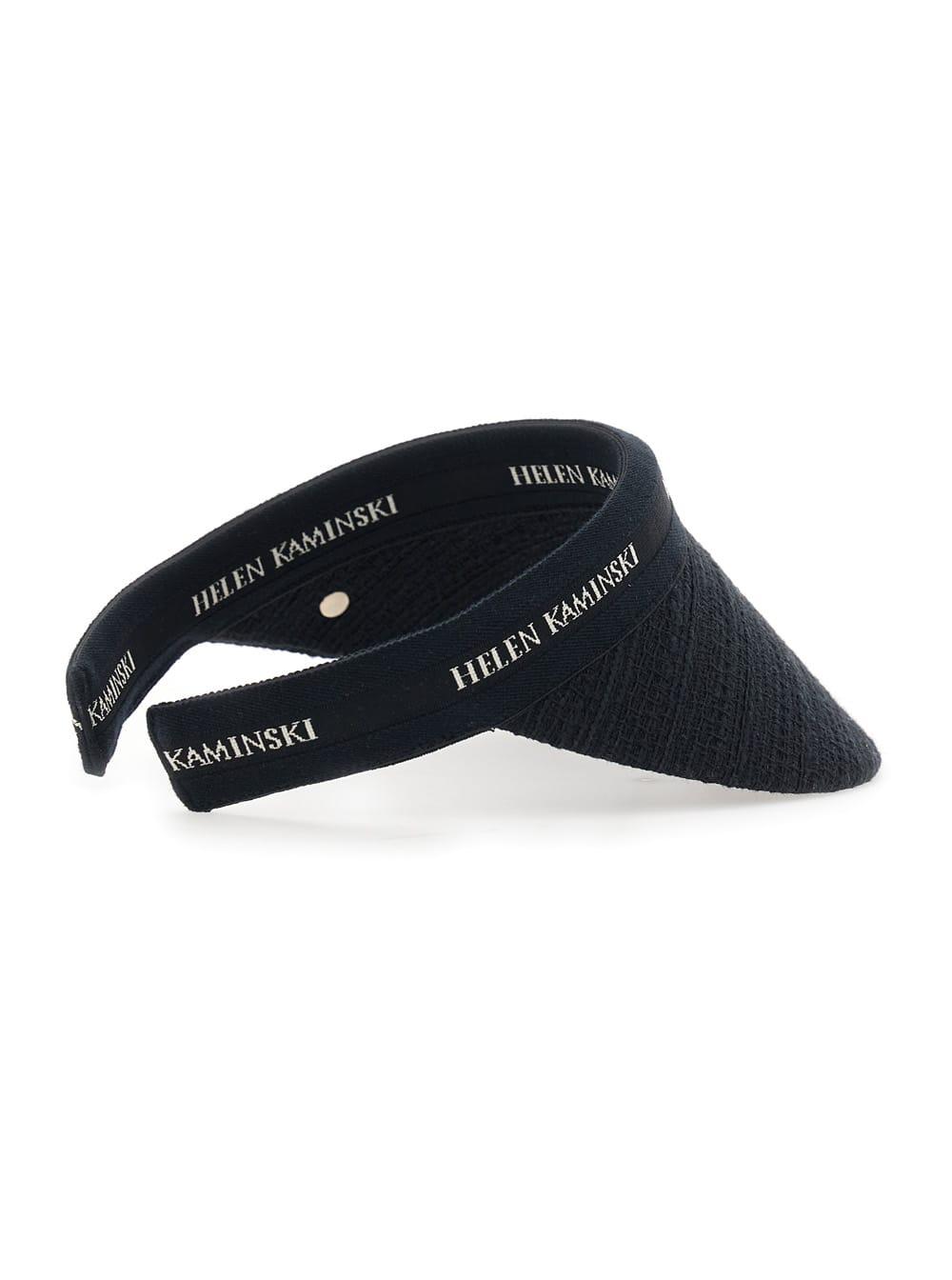 helen kaminski carter black hat with wide brim in cotton for women