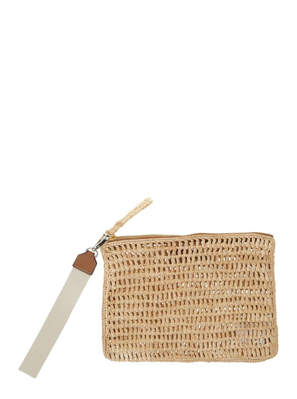 helen kaminski handbag dayani with crochet work in natural raffia women