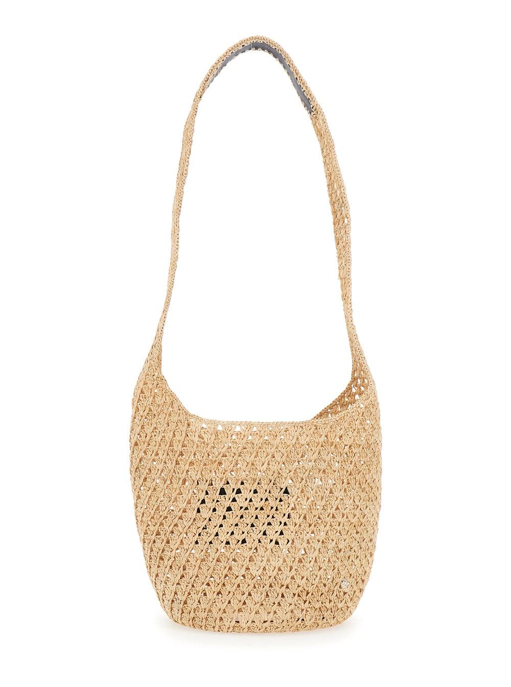 helen kaminski handbag lani raffia crochet small sac beige in raffia women