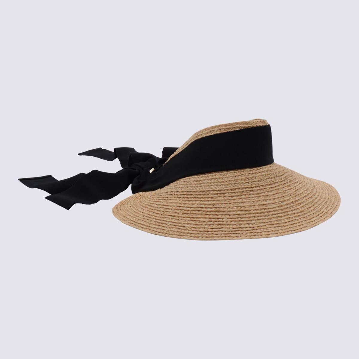 helen kaminski natural and black raffia sabina hat